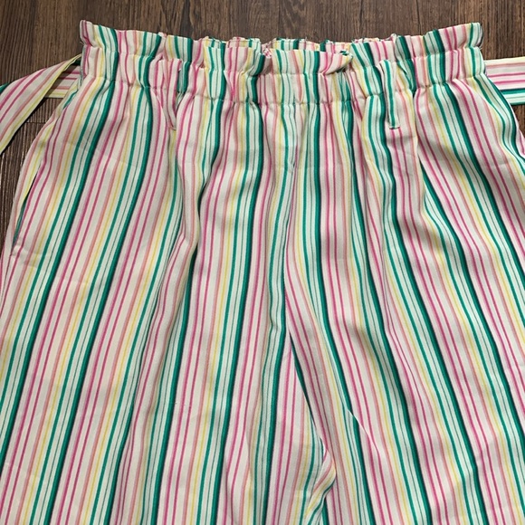 June & Hudson Striped Paperbag Pants Size XL - Picture 5 of 9
